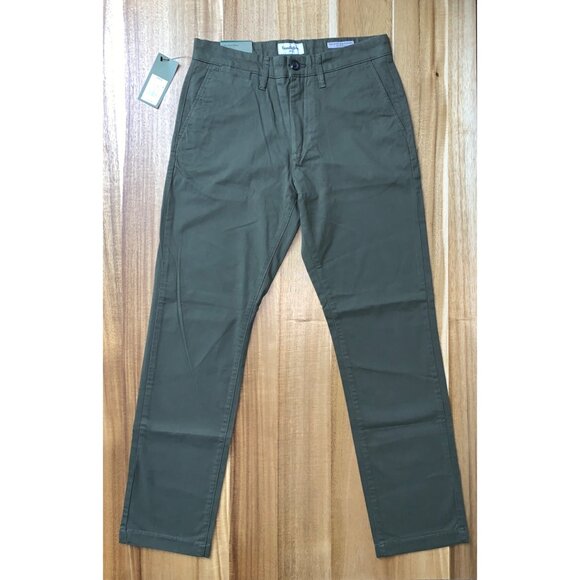 Goodfellow & Co Mens Green Athletic Chino Pants Stretch Slim Tapered Leg 29X30 - Picture 1 of 14